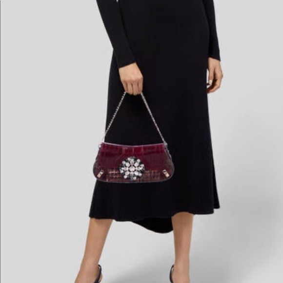 DOLCE & GABBANA RARE EEL & TWEED EVENING BAG. EUC - Picture 5 of 5